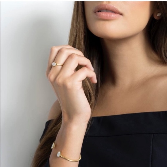NEW Kendra Scott rhodium mother of pearl cuff bracelet - Picture 7 of 8
